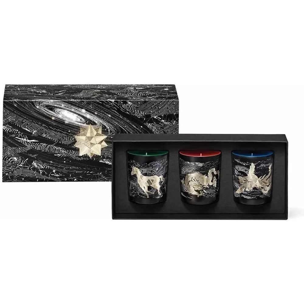DIPTYQUE Constellation Candles Holiday Gift Set Coffret 2017  3 x 2.4 oz